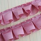 Satin Pleat Edging - Mauve